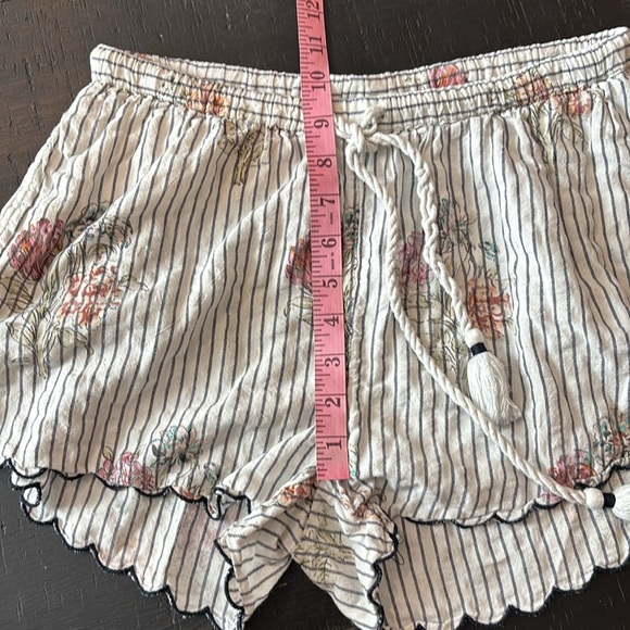 Anthropologie Ella Shorts Casual Floral Print Nightwear Striped Women's Small - Picture 8 of 8
